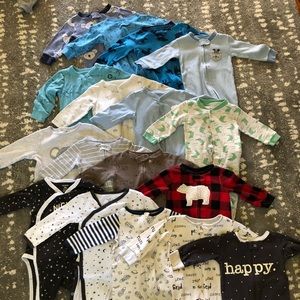 Bundle of 17 9-month sleepers baby boy